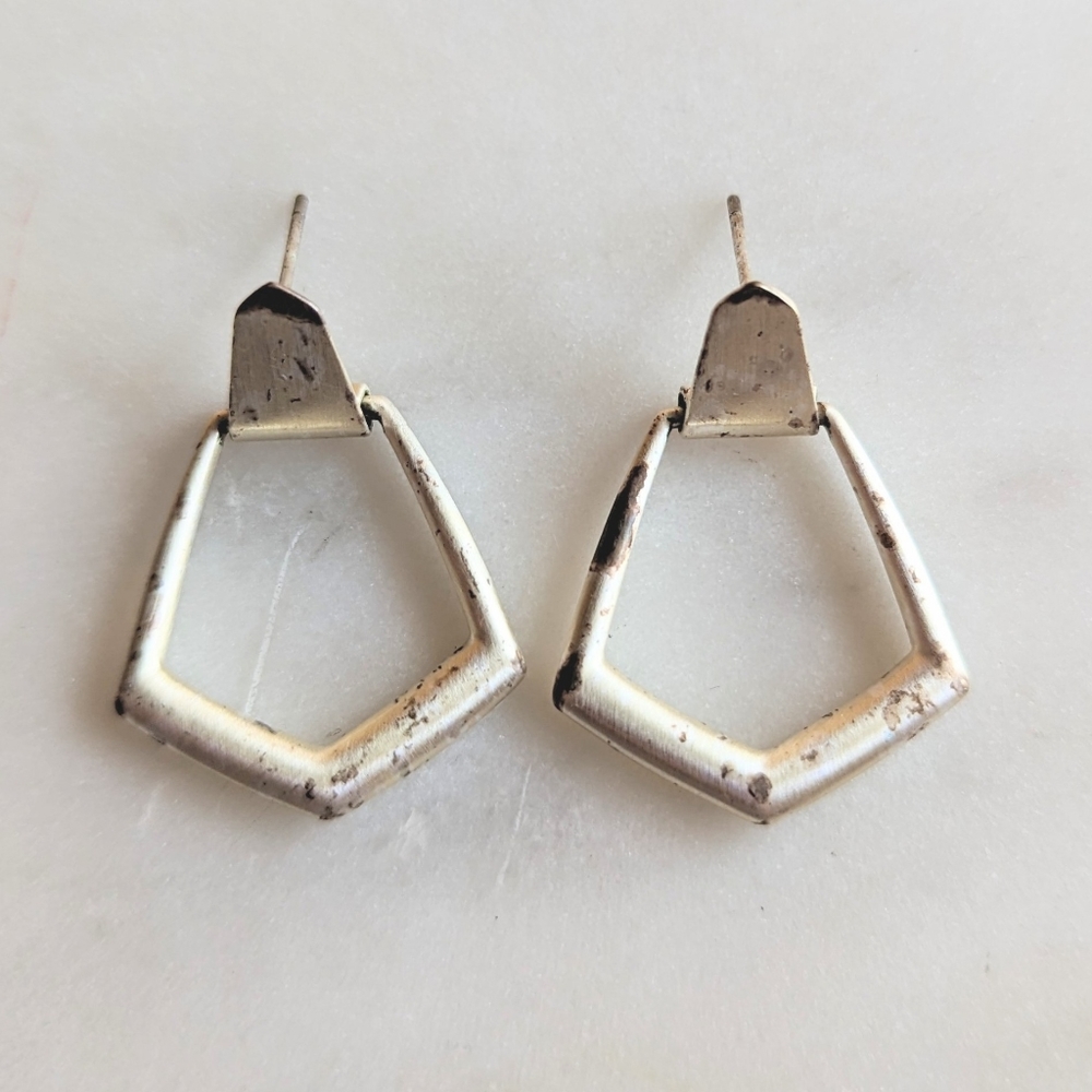 Kendra Scott Paxton Hoop Earrings in Rhodium Silver